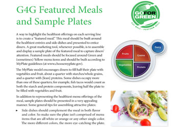 Thumbnail of first page of G4G Featured Meals and Sample Plates document