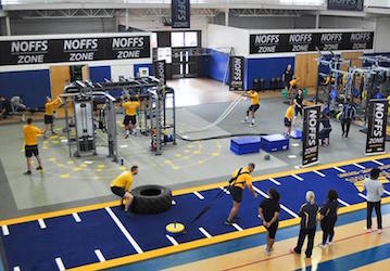Sailors exercising in the Navy gym NOFFS Zone strengthen their physical fitness for optimal military performance    US Navy p