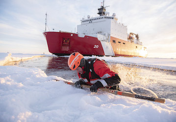U S  Coast Guard performing ice rescue training meets body conditioning standards for total force fitness and peak military p