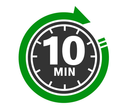 10 minutes clock