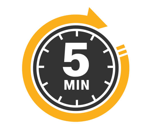 5 minutes clock