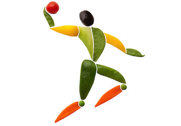 Athlete made of vegetables