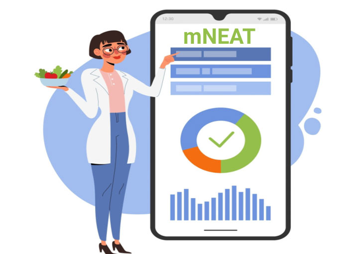 Reviewing mNEAT reports for nutritional health and fitness