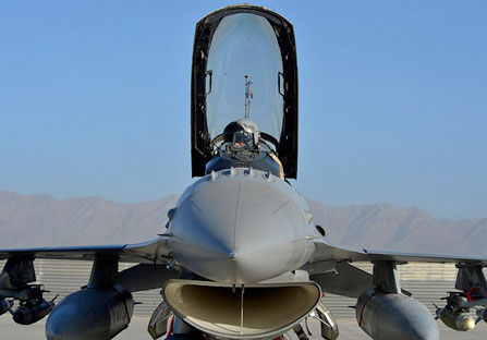 F-16 Fighting Falcon pilot preparing for flight showing the need for military fitness and performance optimization   U S  Air