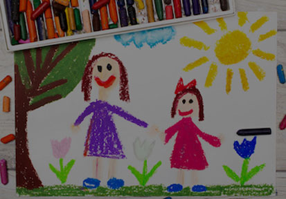 Child s drawing of a mother and daughter holding hands highlights HPRC support resources for single military parents  