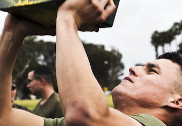 Marine during military workout uses HPRC Total Force Fitness resources for performance optimization   U S  Marine Corps photo