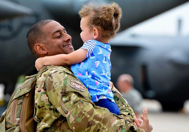Airmen return home to their families   U S  Air National Guard photo Senior Airman Bruce Jenkins 