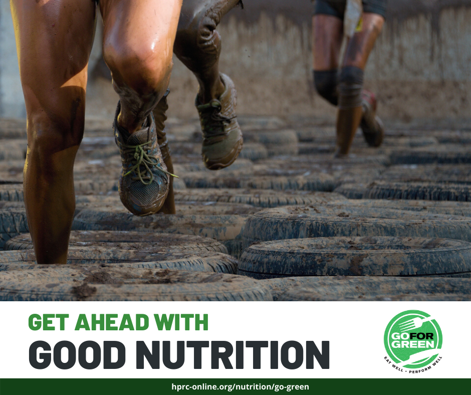 Get Ahead with Good Nutrition. Go for Green logo.