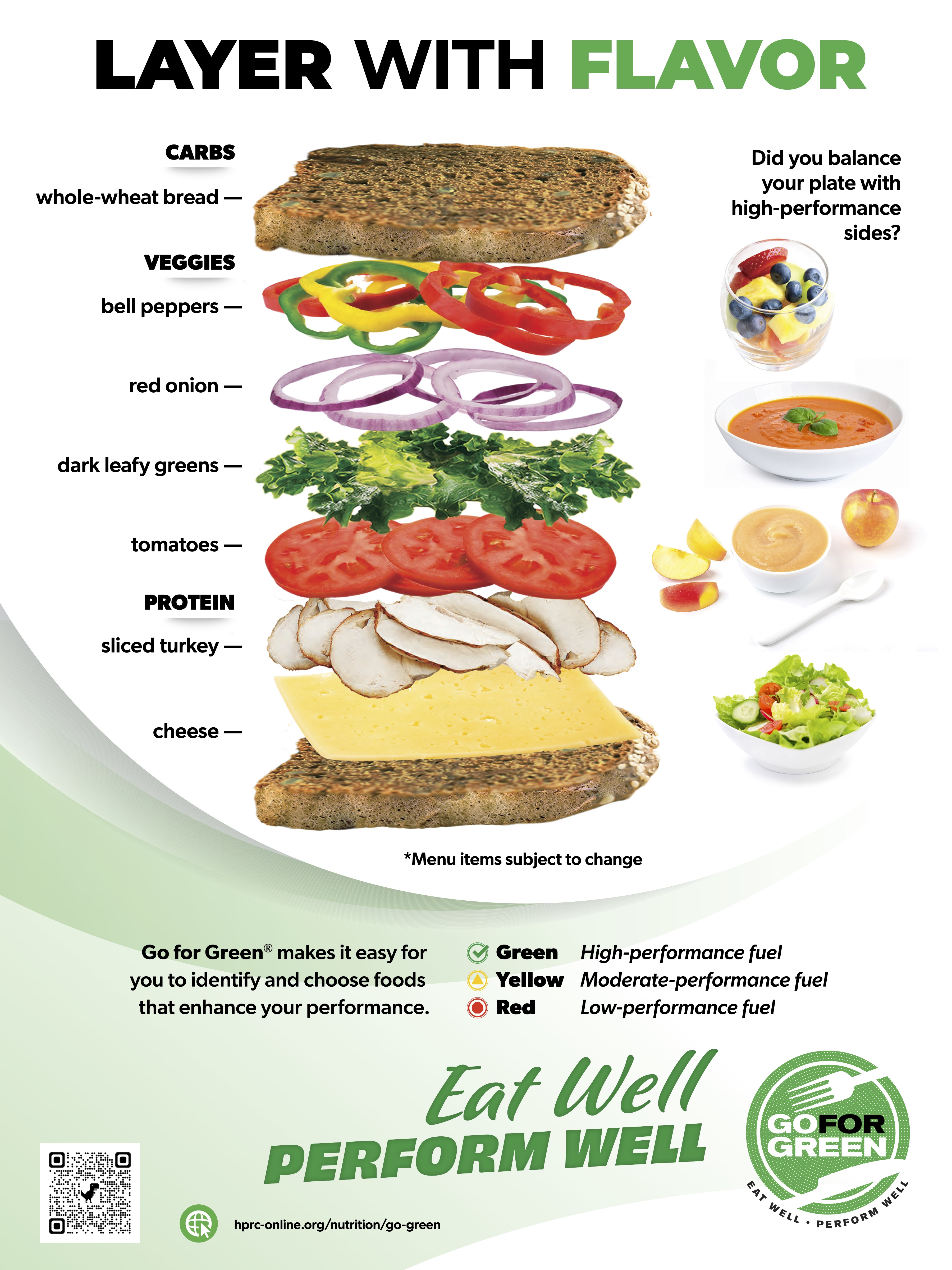 Nutritional Infographic - Layer with flavor, Balance with sides
