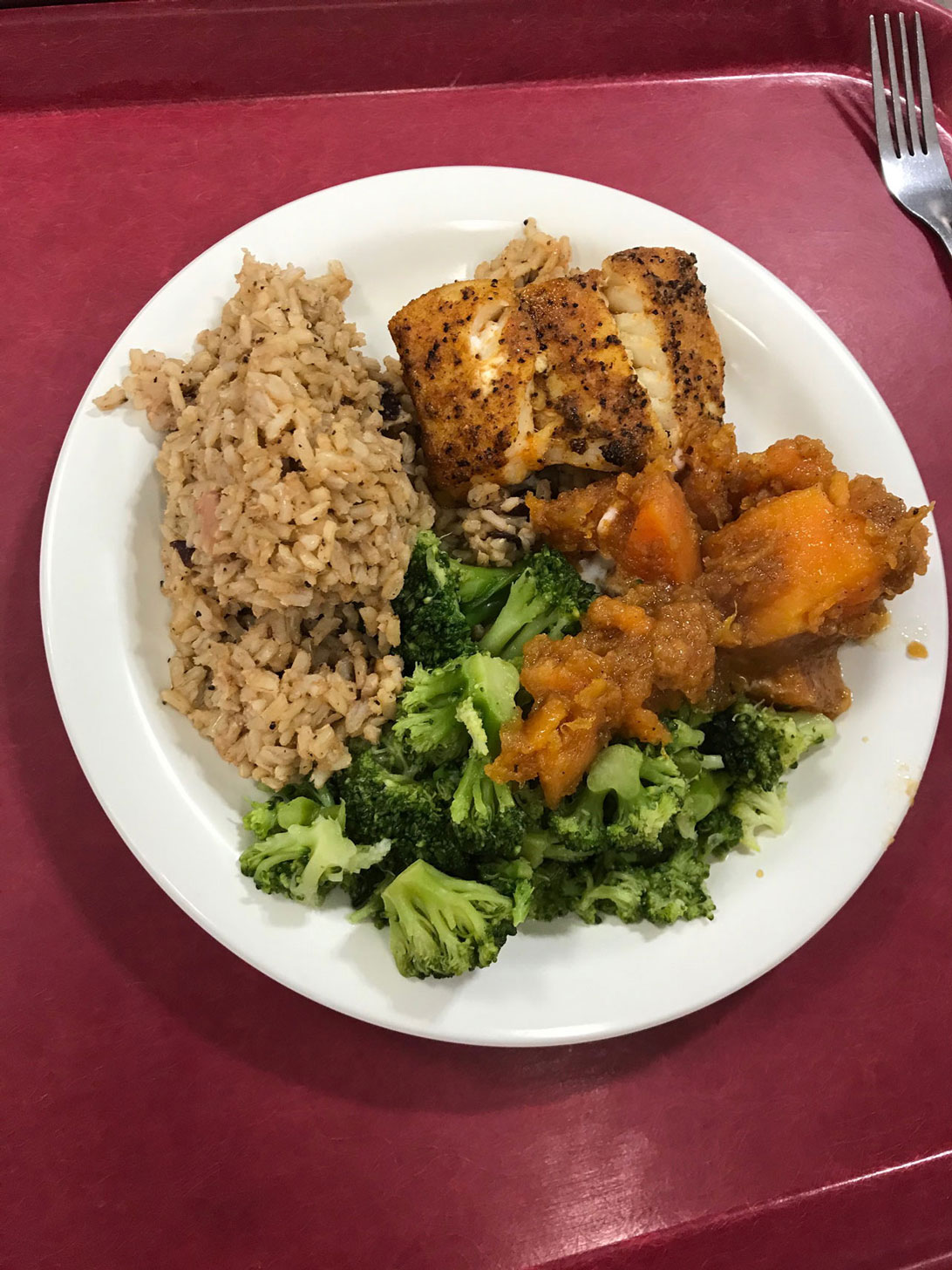 Dinner plate with healthy options