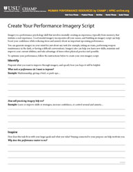 Create your performance imagery script