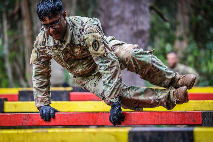 Service Member optimizing performance in a field task  