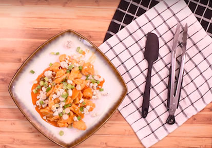 Buffalo chicken   cauliflower dinner highlights a delicious  nutrition-fueled meal for high performance  