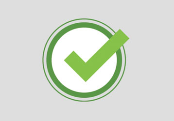 Green checkmark symbol as part of G4G color-coded system to identify the best foods for optimal performance nutrition.