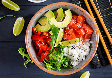 Example of a healthy poke bowl as part of G4G's initiative to promote health and total force fitness. 