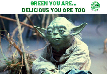 Green you are    Delicious you are too  Go for Green logo 