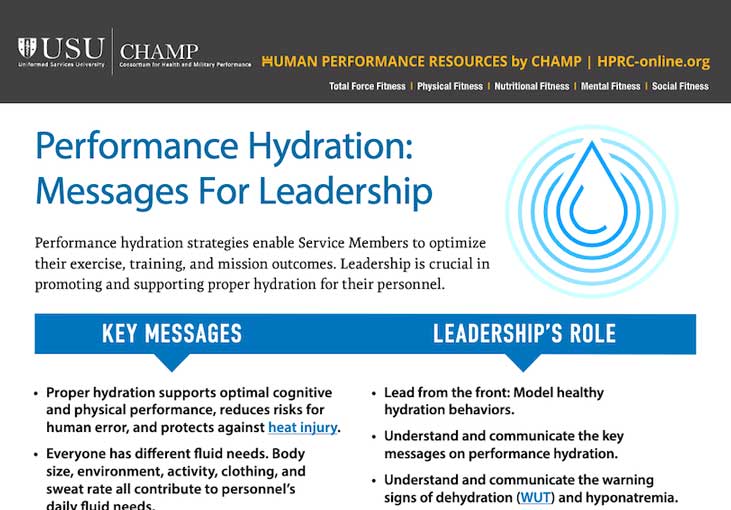 Thumbnail of Performance Hydration infosheet